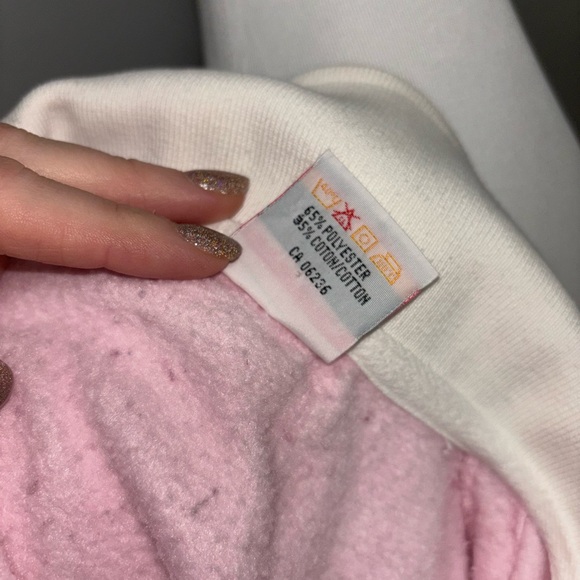 Vintage Lady Footlocker snap button sweater. Pink and white! - Picture 4 of 5